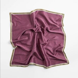 NWOT. Zara Pink Printed Scarf. 27.6 x 27.6".